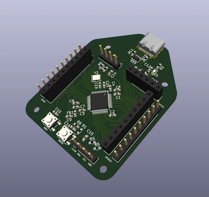 3D model prototipnega tiskanega vezja